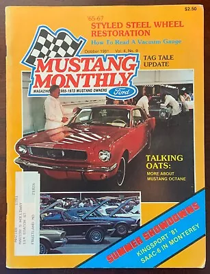 Vintage Mustang Monthly Magazine  October  1981 Vol 4 No 9 • $7.50