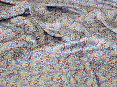 Liberty London Poppy Park  Belgravia Silk Satin Fabric Spring - Per Metre • £53.98