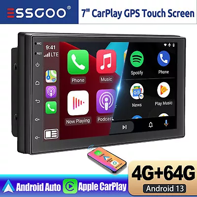 7  Android 13 Double 2DIN Car Stereo Radio GPS Navi Head Unit WiFi CarPlay 4+64G • $118.99