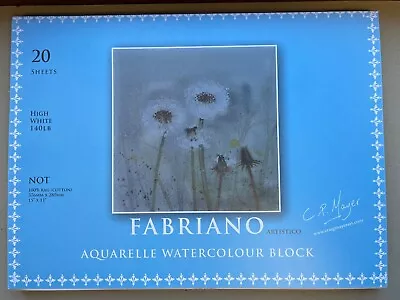 Watercolour Block Fabriano Artistico 20 Sheets 15  X 11  - High White ‘Not’ • £35