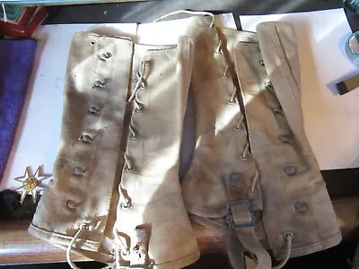 Ww2 Us Army M1938 Canvas Gaiters Wrappings Leggings Wwii Military 2r • $36.99