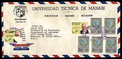 Mayfairstamps Ecuador 1986 Universidad Tecnica Manabi To Univ WI Cover Aaj_02995 • $1