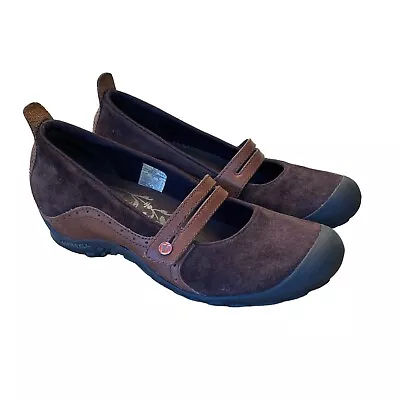 Merrell Plaza Bandeau Espresso Women’s Size 9.5 Mary Jane Wedge Shoes Brown • $24.59
