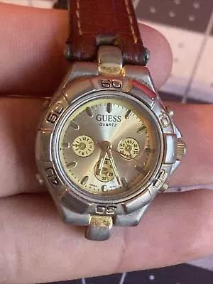 Vintage Guess Quartz Japan MOVT Watch Rare Item (tested/works/missing Strap Pin) • $10