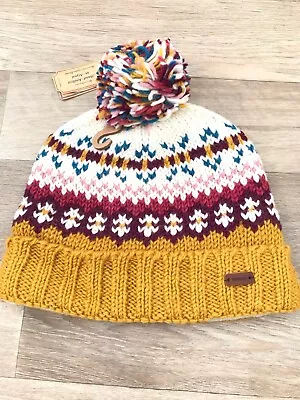 Bnwt Fatface Fairisle Bobble Beanie Hat • £16.99