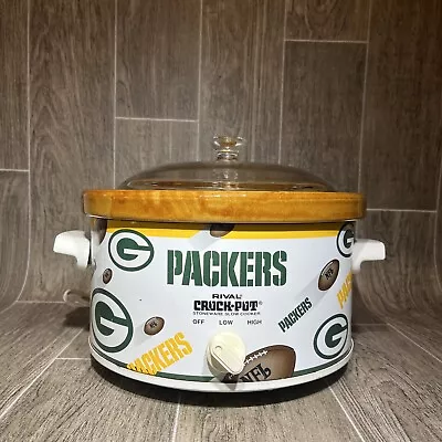 Green Bay Packers Vintage 90s NFL Rival Crock Pot Slow Cooker Model 3104 • $50