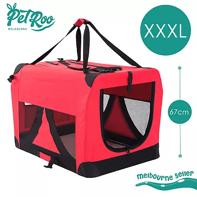 Paw Mate Portable Soft Dog Cage Crate Carrier XXXL - Red • $111.90