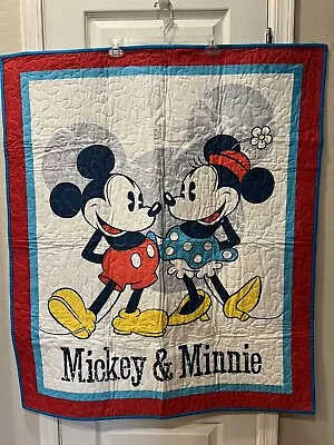 Mickey And Minnie Quilted Crib Cover/comforter • $22.99