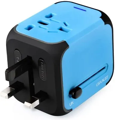 Worldwide Travel Adapter Universal Travel Power Adapter All In One • £12.99