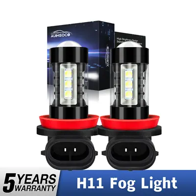 2X LED Fog Light Bulbs H8 H11 Fog Light Bulb White 6500K High Power DRL Lamps • $15.29