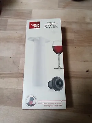 $9.95 • Buy The Original Vacu Vin Wine Saver With 2 Vacuum Stoppers – White