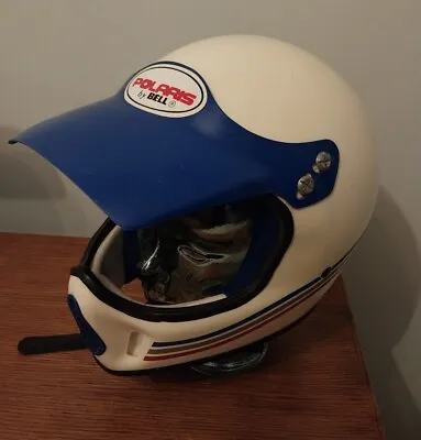 Vintage Polaris Bell Motocross Helmet With Visor Full Face 1993 Size S-m Nice! • $99
