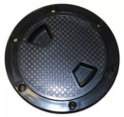 4” SEAFLO Black Plastic Screw Out Inspection Access Hatch Deck Plate For Boat/RV • $14.89