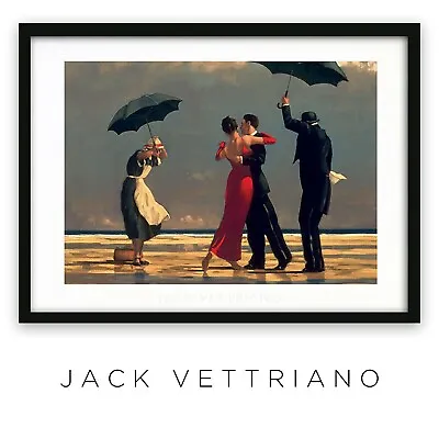 Jack Vettriano Framed Prints Large Box Style Black Frame Wall Art 40x50cm UK • £27.29
