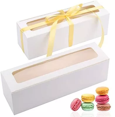 25 Pack Macaron Boxes For 5-7 Macarons Cookie Candy Strawberry Boxes Macaron ... • $22.17