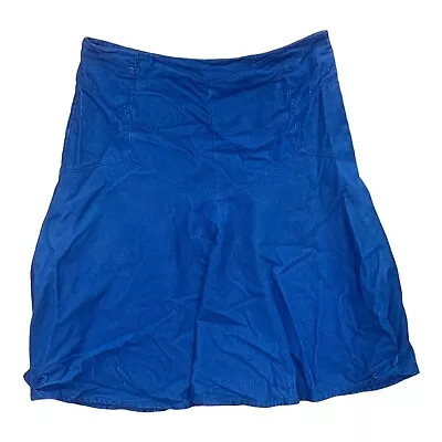 Laura Ashley Women’s Blue Needlecord Corduroy Knee Length Skirt Size 12 • £6.99