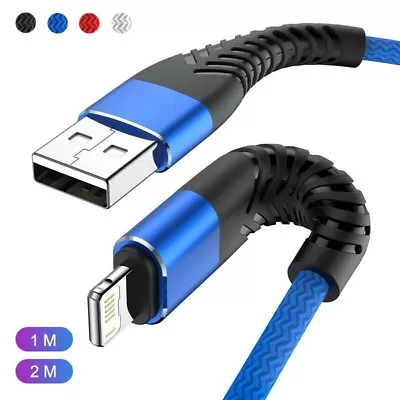 1M 2M Heavy Duty USB Fast Charger Data Sync Cable For IPhone IPad Long Cord Lead • $6.99