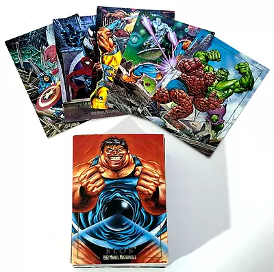 1992 Marvel Masterpieces Complete Base Set + Battle Spectra Etch Foil Sets • $168