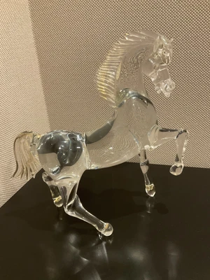 £199 • Buy Large Murano Glass Horse Cased Gold Flakes