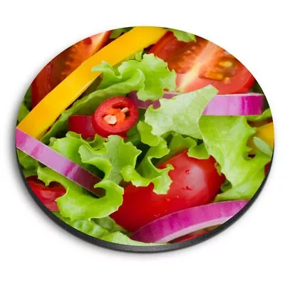 Round MDF Magnets - Healthy Vegetable Salad Food #8481 • £4.99