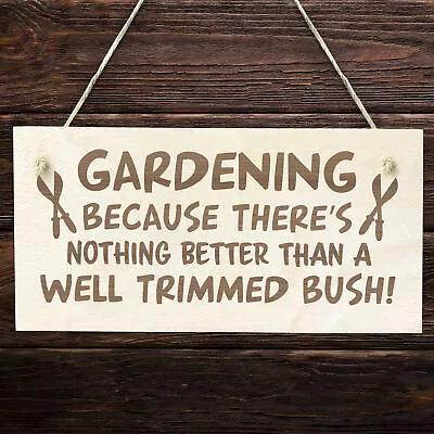 Novelty Garden Hanging Sign Gift For Gardener Garden Shed Plaque Funny Signs • £3.99