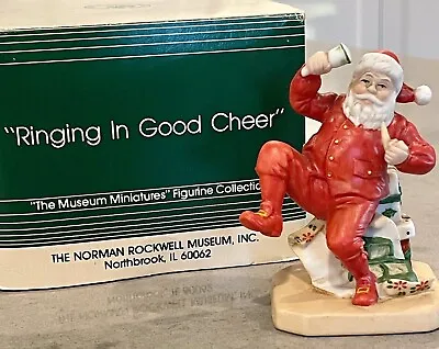 3  Norman Rockwell Santa Figurine  Ringing In Good Cheer  Vintage 1983 Christmas • $14.99