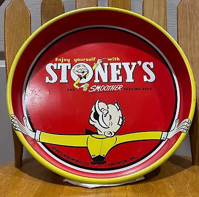 Wonderful Condition Stoneys (Jones Brew.) 13  Metal Tin Litho Beer Tray VINTAGE • $44.99