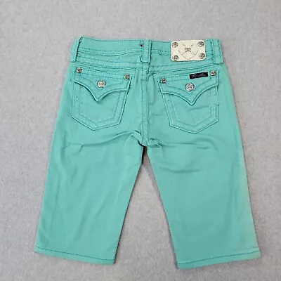 Miss Me Girls Size 14 Mint Green Bermuda Shorts JK5014M55 • $19.84