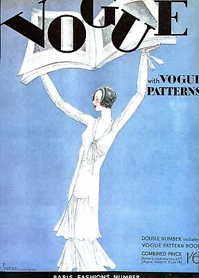 Vogue Cover Georges Lepape Vintage Art Book Plate [Summer 1930] Ready To Frame • $13.99