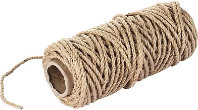 £7.99 • Buy Jute Twine String 4mm Thick 100 Feet Heavy Duty Strong Hessian Jute Rope Natural