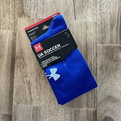 Under Armour UA Soccer Socks Over The Calf Youth Size Large YLG Royal Blue OTC • $10.75