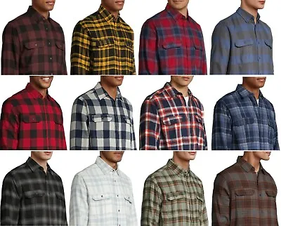George Men And Big Men Long Sleeve Super Soft Flannel Shirt Up To Size 5XLT • $25.95