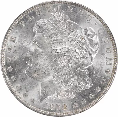 1878 Morgan Silver Dollar 7TF Reverse Of 1878 BU Uncertified #207 • $179