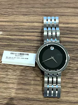 Movado Men's Esperanza Stainless Steel Black Dial Watch 0607057 - MSRP $995 • $400