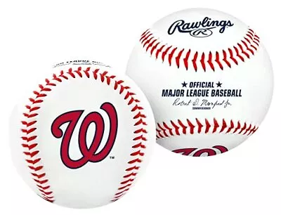 MLB Nationals Team Logo Baseball Official White • $9.94