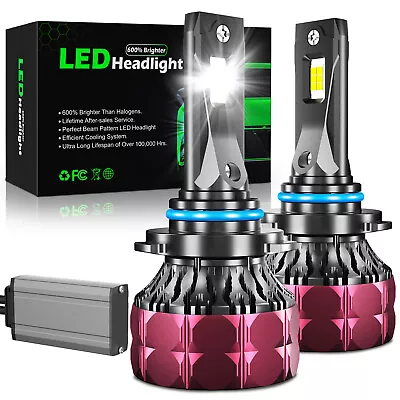 SZKAIDAG 9012 LED Headlight Bulbs 24000LM Bright HIR2 6500K Cold White Low Beam • $31.49