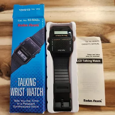 New Vintage Radio Shack LCD Digital Talking Alarm Wrist Watch (63-5042) • $49.99