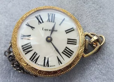 Vintage Lucerne Pendant Watch Necklace Piece Winds & Sets Nice • $12.99