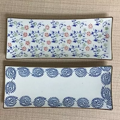 Set Of 2 Ceramic Vanity Trays 10 1/2” X 4” (246) • $20