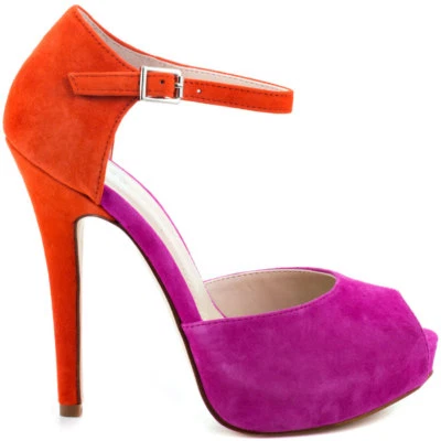 £38.28 • Buy BCBGeneration Lin Shoes Ankle Strap Stiletto Heels Bright Suede Size 6 M NEW
