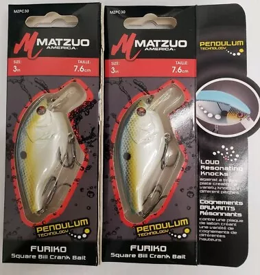 2-Matzuo Bass Squarebill Crankbaits Sexy Shad 3  Rattles  2-Lure Value BUY |B4 • $12.99