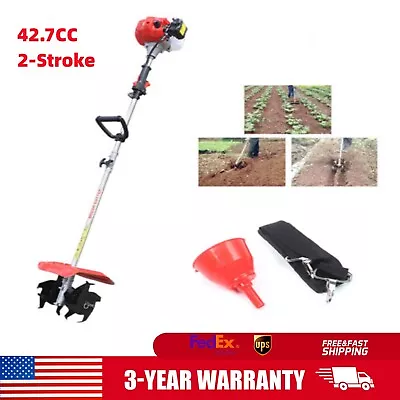 Mini Gas Powered Tiller Cultivator Rototiller Garden Farm Tiller 42.7CC 2-Stroke • $127.30