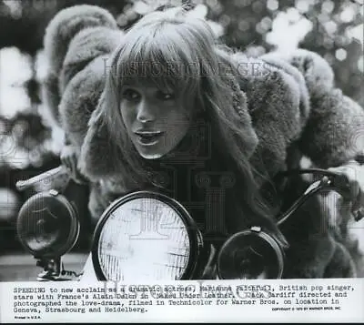 1970 Press Photo Actress Marianne Faithfull In  Naked Under Leather  Movie • $19.99