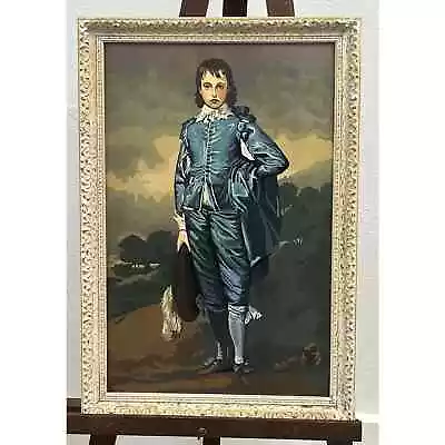 Vintage Paint By Number Reproduction Blue Boy Painting By Thomas Gainsborough • $225