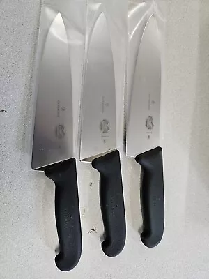 3 Victorinox Swiss Made Fibrox Pro Chef's Knives  8-Inch 5.2063.20 • $45