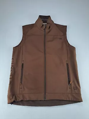 Cinch Bonded Vest Mens Medium Brown Concealed Carry Inner Pockets Western • $55