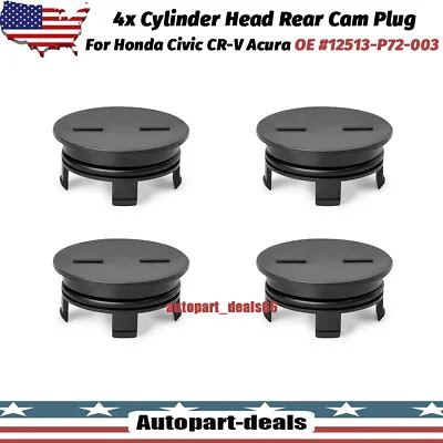 4PCS For Honda Civic CR-V Cylinder Head Rear Cam Plug With Seal 12513-P72-003 • $9.99