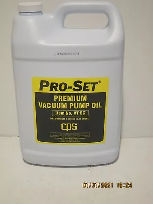 $38.89 • Buy CPS PRO-SET #VPOG PREMIUM Vacuum Pump Oil- Gallon, FREE SHIP NEW IN SEALED JUG!!