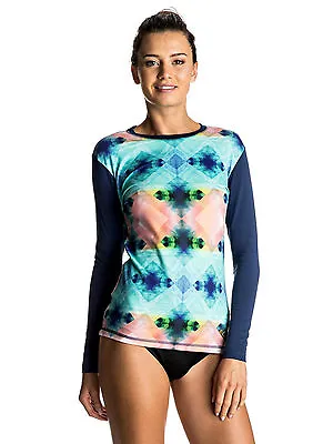 £22.99 • Buy Roxy Womens Rash Guard T Shirt.pop Surf Sun Protection Upf50 Long Sleeved Top 7s