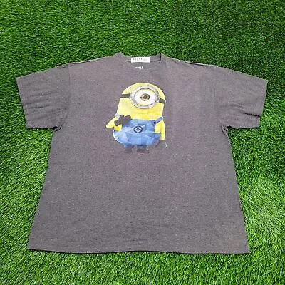 Despicable-Me Funny Kevin Minion Shirt 2XL-Short 25x28 Gray Distressed Portrait • $18.50